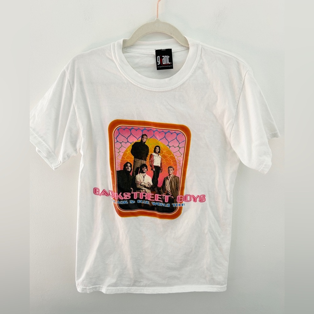VINTAGE Y2K 2001 Backstreet Boys Concert T-Shirt Medium Black&Blue Tour Graphic‎